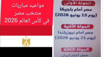 مواعيد مباريات منتخب مصر فى كأس العالم