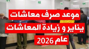 موعد صرف معاشات يناير 2026