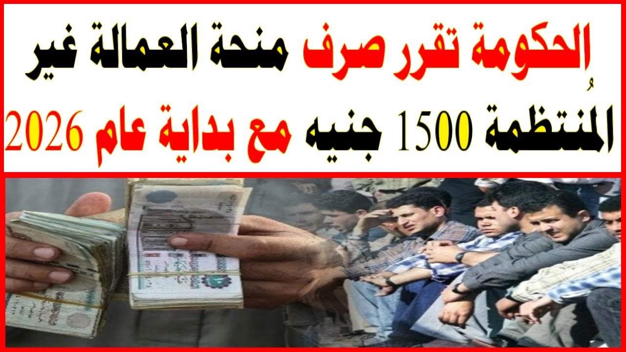 رابط الاستعلام علي منحه العماله الغير منتظمه 2026 بالرقم القومي عبر موقع وزارة القوي العاملة manpower.gov.eg