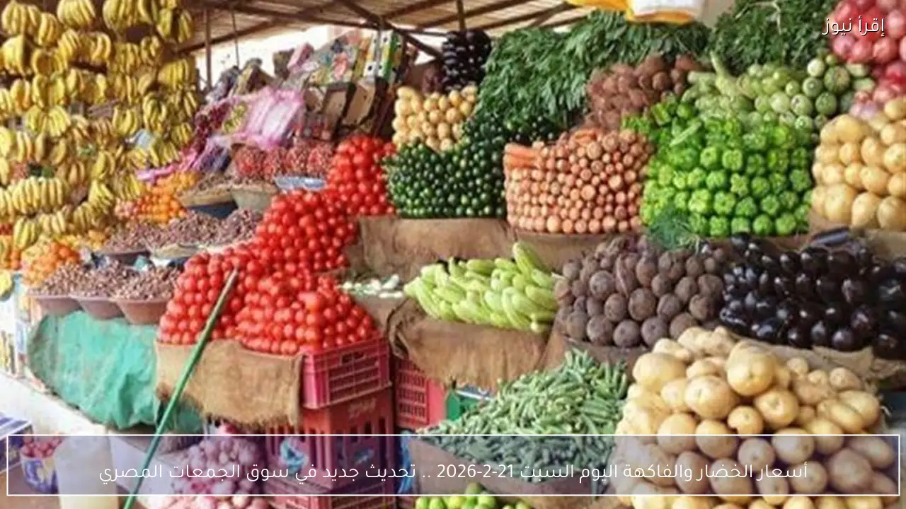 أسعار الخضار والفاكهة اليوم السبت 21-2-2026 .. تحديث جديد في سوق المصري