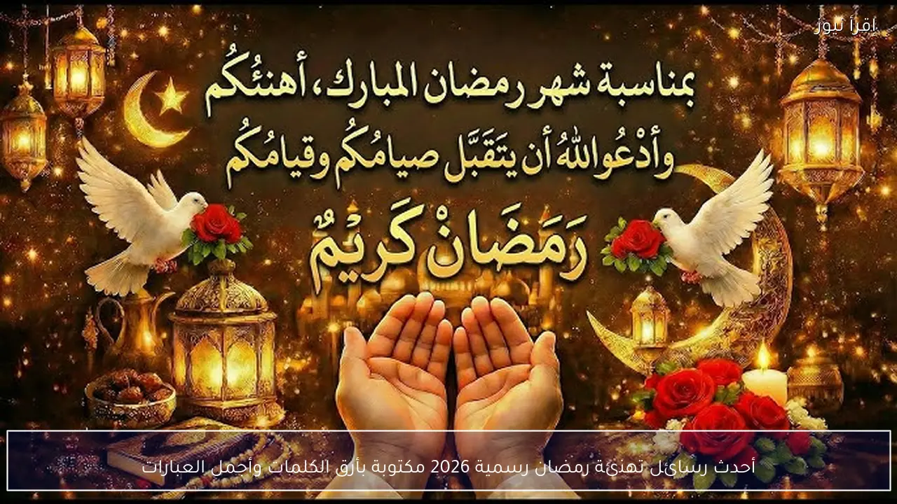 أحدث رسائل تهنئة رمضان رسمية 2026 مكتوبة بأرق الكلمات وأجمل العبارات