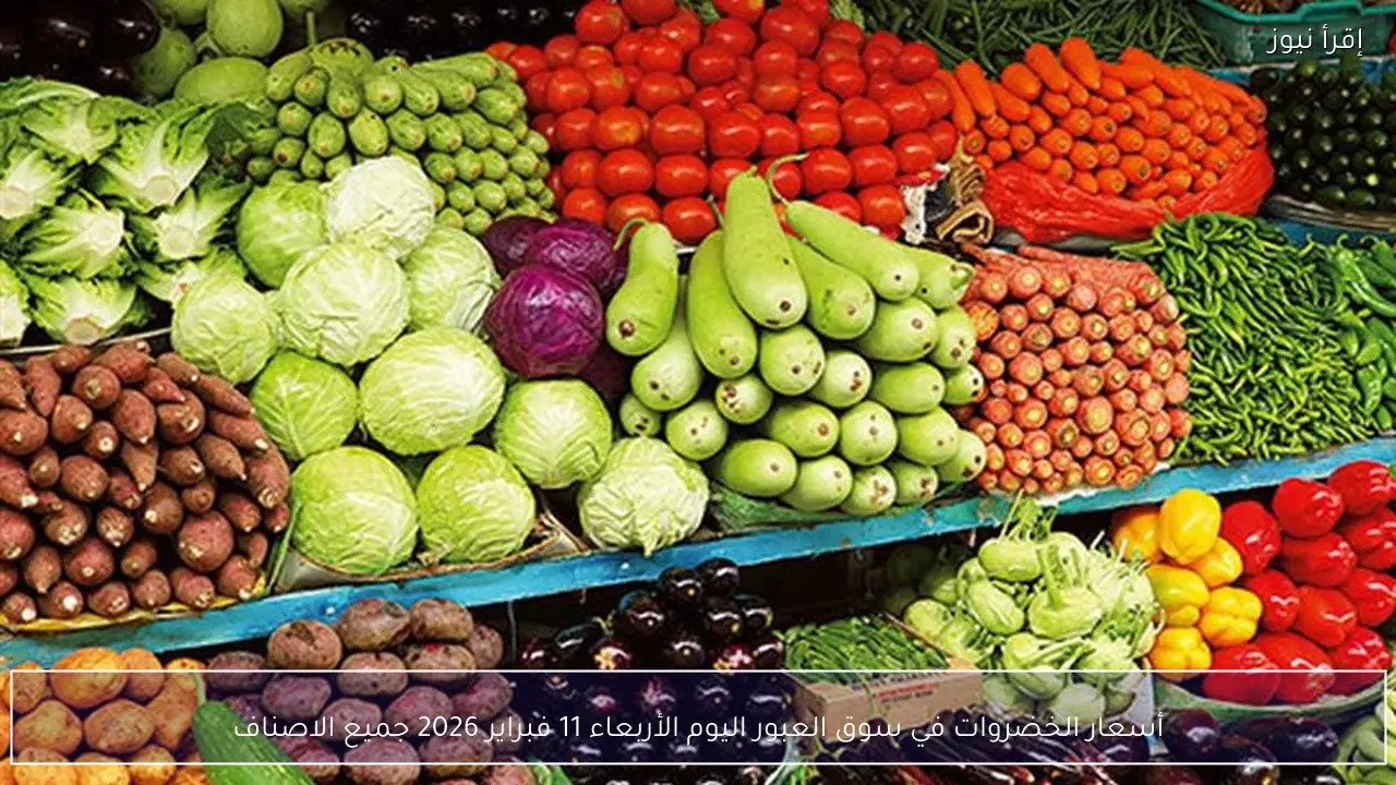 أسعار الخضروات في سوق العبور اليوم الأربعاء 11 فبراير 2026 جميع الاصناف