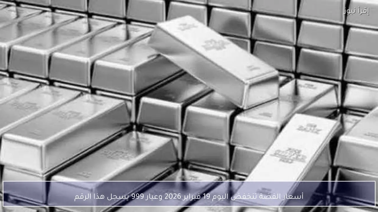 أسعار الفضة تنخفض اليوم 19 فبراير 2026 وعيار 999 يسجل هذا الرقم
