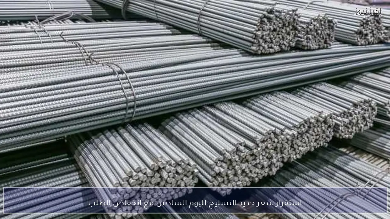 استقرار سعر حديد التسليح لليوم السادس مع انخفاض الطلب