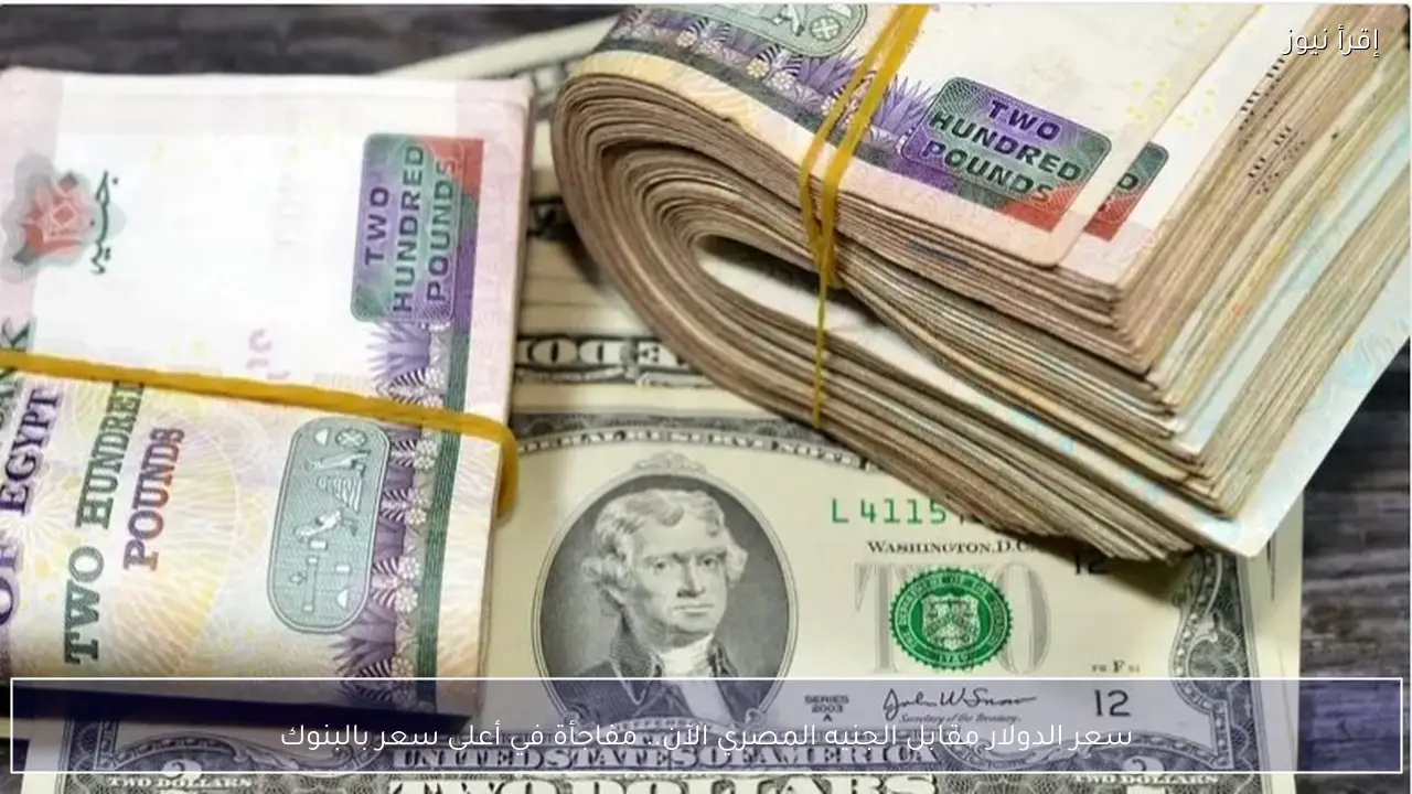 سعر الدولار مقابل الجنيه المصري الآن.. مفاجأة في أعلى سعر بالبنوك