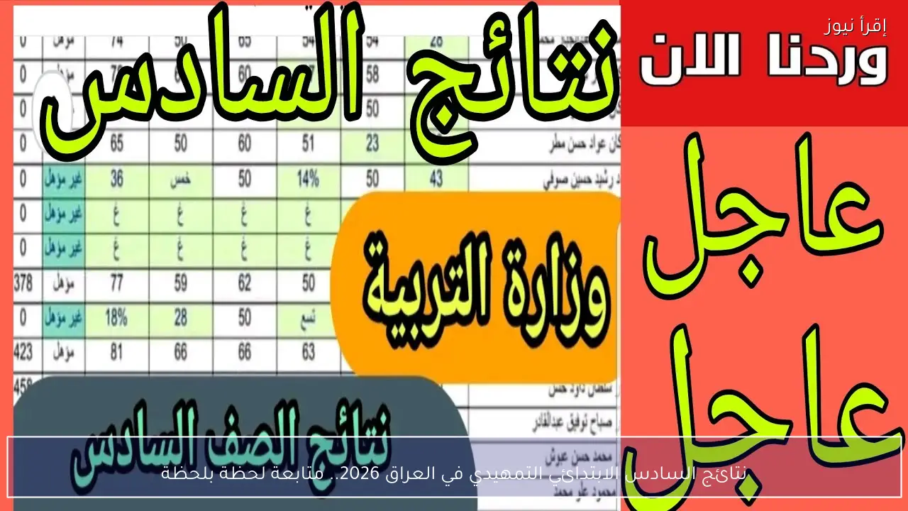 نتائجنا نتائج السادس الابتدائي التمهيدي في العراق 2026 جميع المحافظات