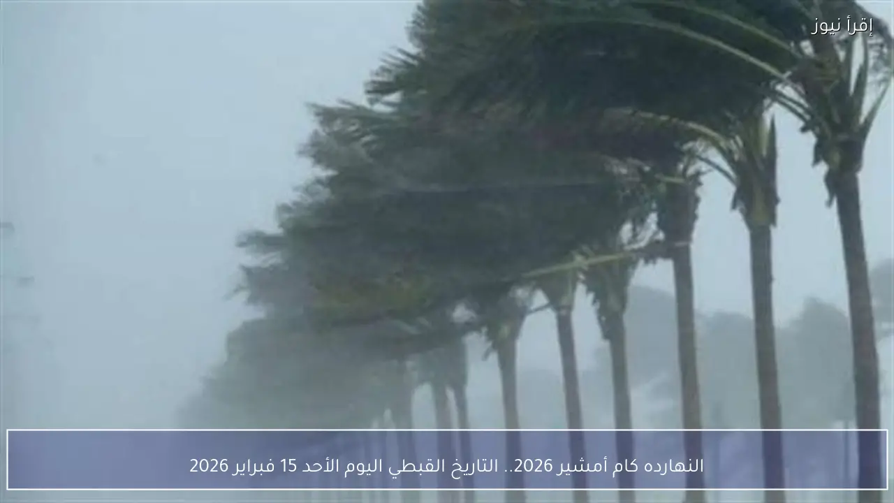 النهارده كام أمشير 2026.. التاريخ القبطي اليوم الأحد 15 فبراير 2026