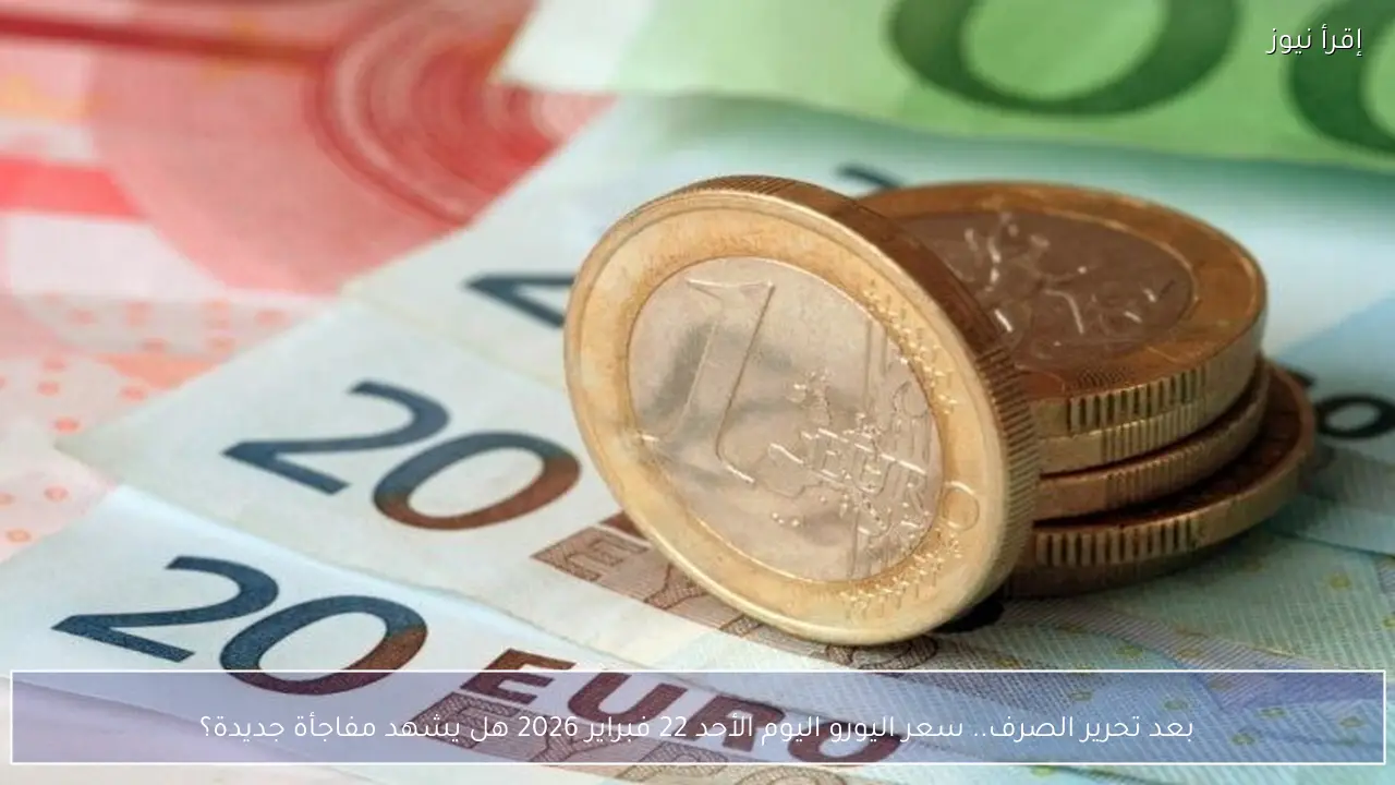 بعد تحرير الصرف.. سعر اليورو اليوم الأحد 22 فبراير 2026 هل يشهد مفاجأة جديدة؟