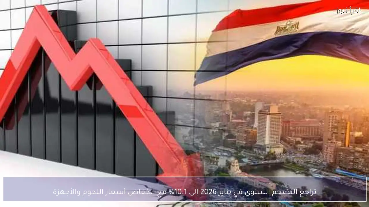 تراجع التضخم السنوي في يناير 2026 إلى 10.1% مع انخفاض أسعار اللحوم والأجهزة