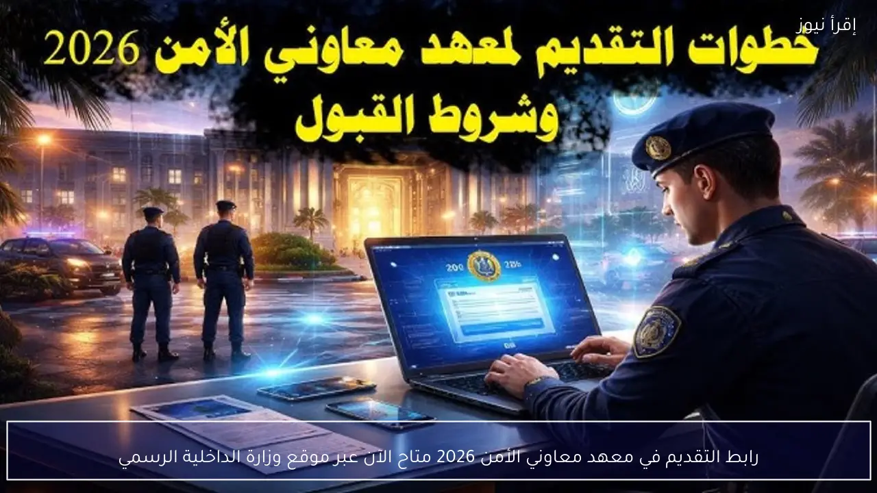 رابط التقديم في معهد معاوني الأمن 2026 متاح الآن عبر موقع وزارة الداخلية الرسمي