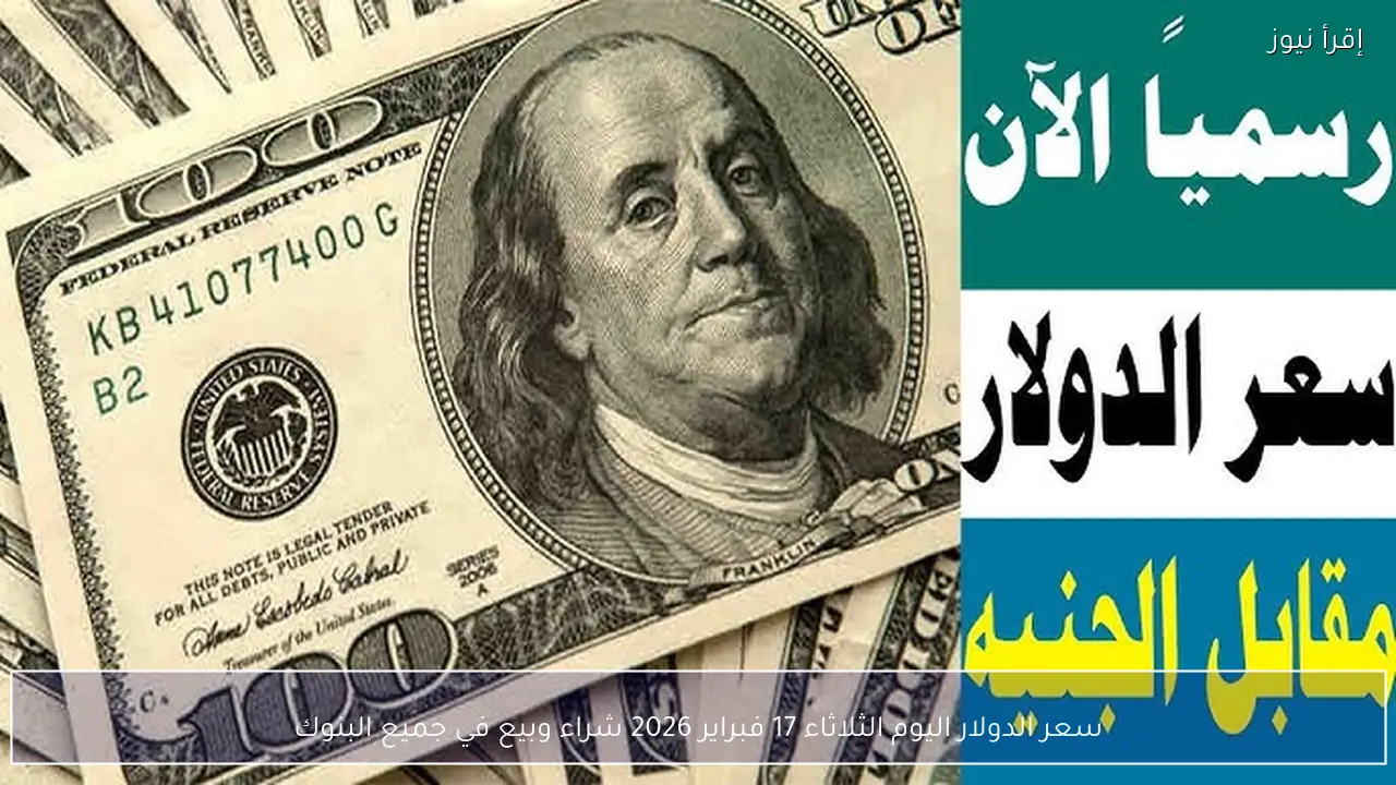 استقرار سعر الدولار اليوم الثلاثاء 17 فبراير 2026 شراء وبيع في جميع البنوك