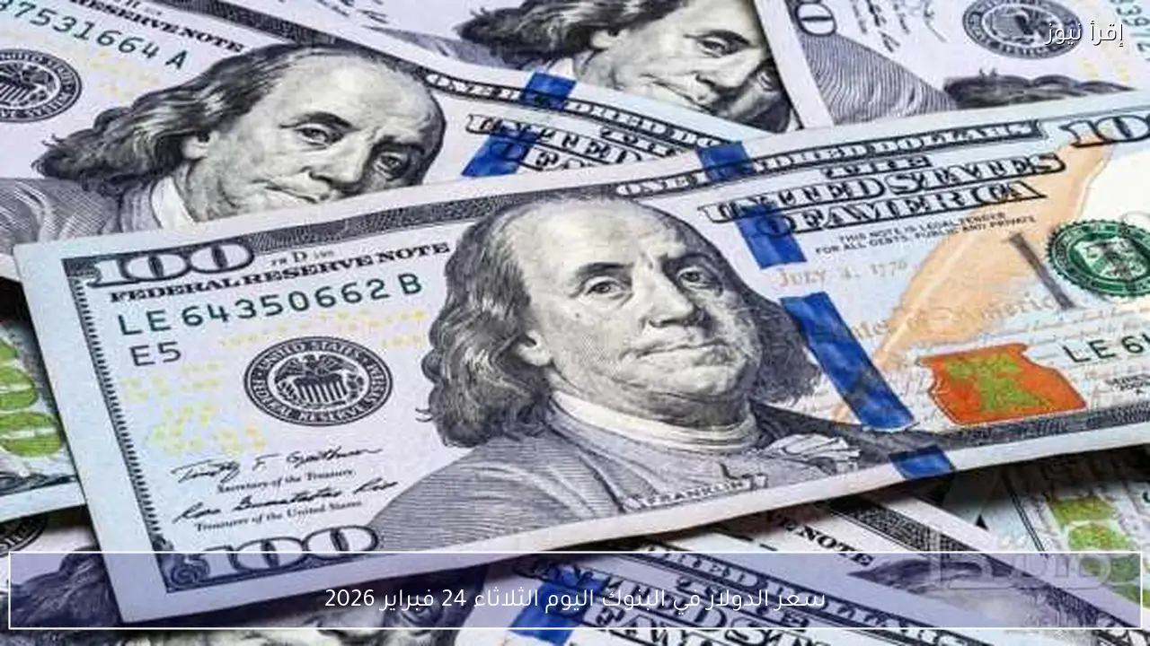 سعر الدولار في البنوك اليوم الثلاثاء 24 فبراير 2026