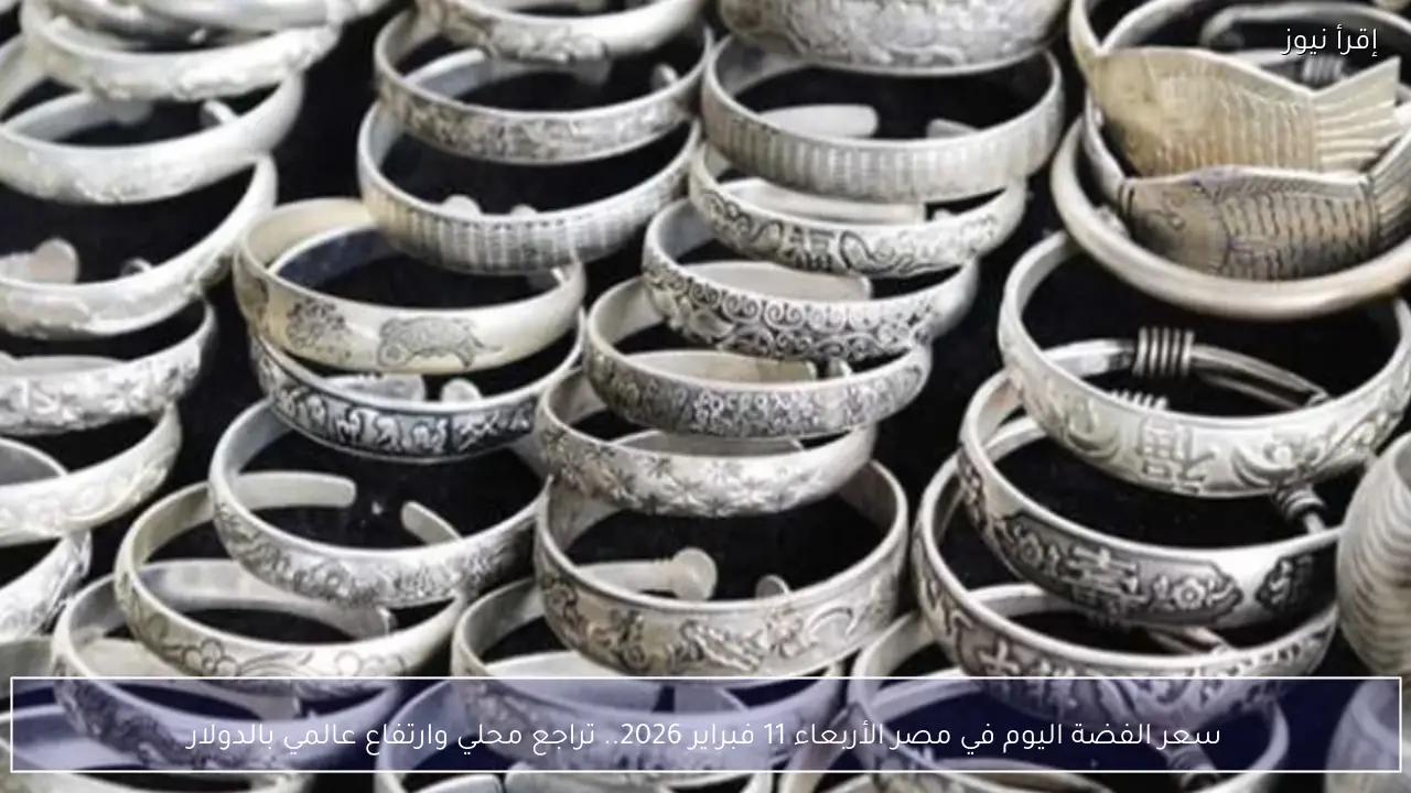 سعر الفضة اليوم في مصر الأربعاء 11 فبراير 2026.. تراجع محلي وارتفاع عالمي بالدولار