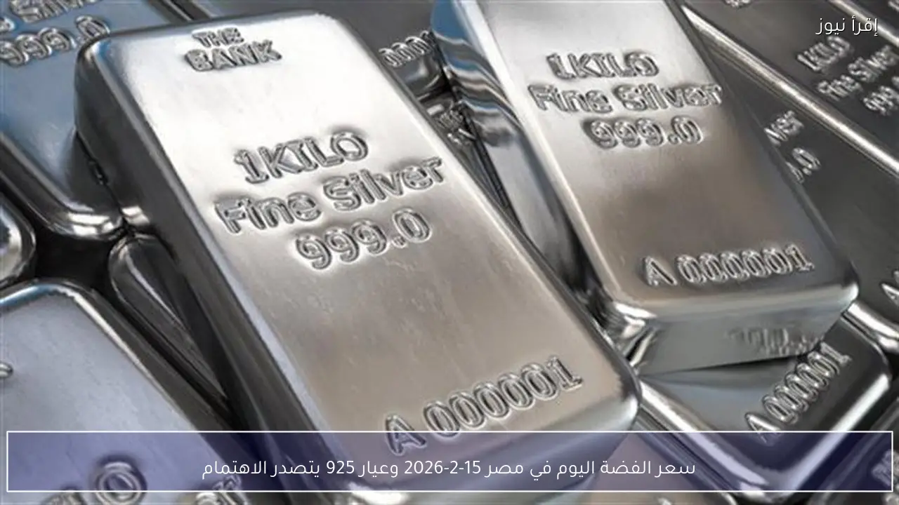 سعر الفضة اليوم في مصر 15-2-2026 وعيار 925 يتصدر الاهتمام