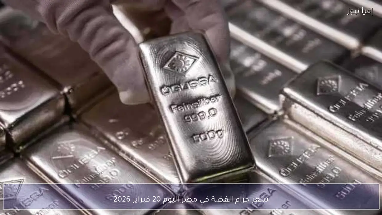 سعر جرام الفضة في مصر اليوم 20 فبراير 2026