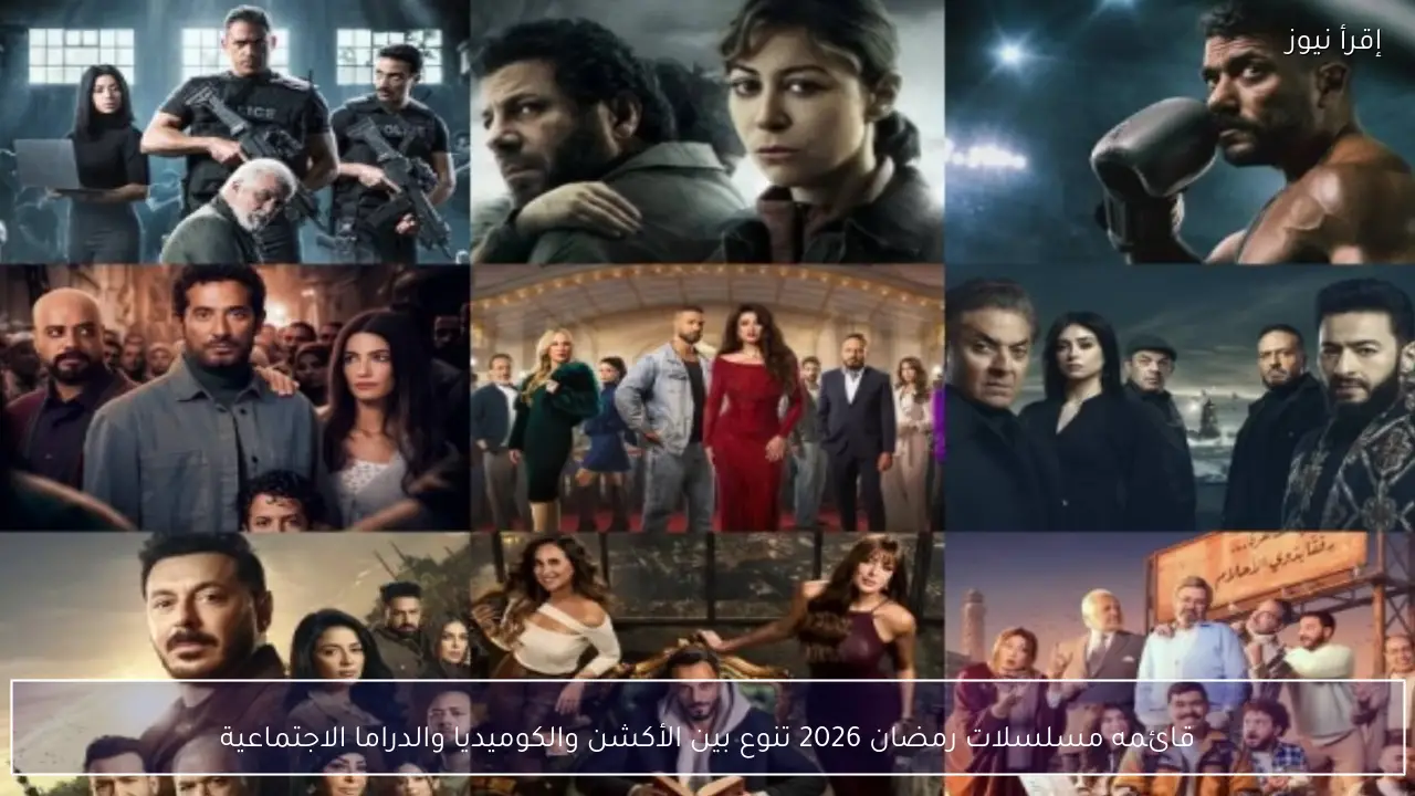 قائمه مسلسلات رمضان 2026 تنوع بين الأكشن والكوميديا والدراما الاجتماعية