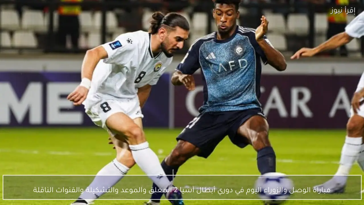 مباراة الوصل والزوراء اليوم في دوري أبطال آسيا 2 المعلق والموعد والتشكيلة والقنوات الناقلة