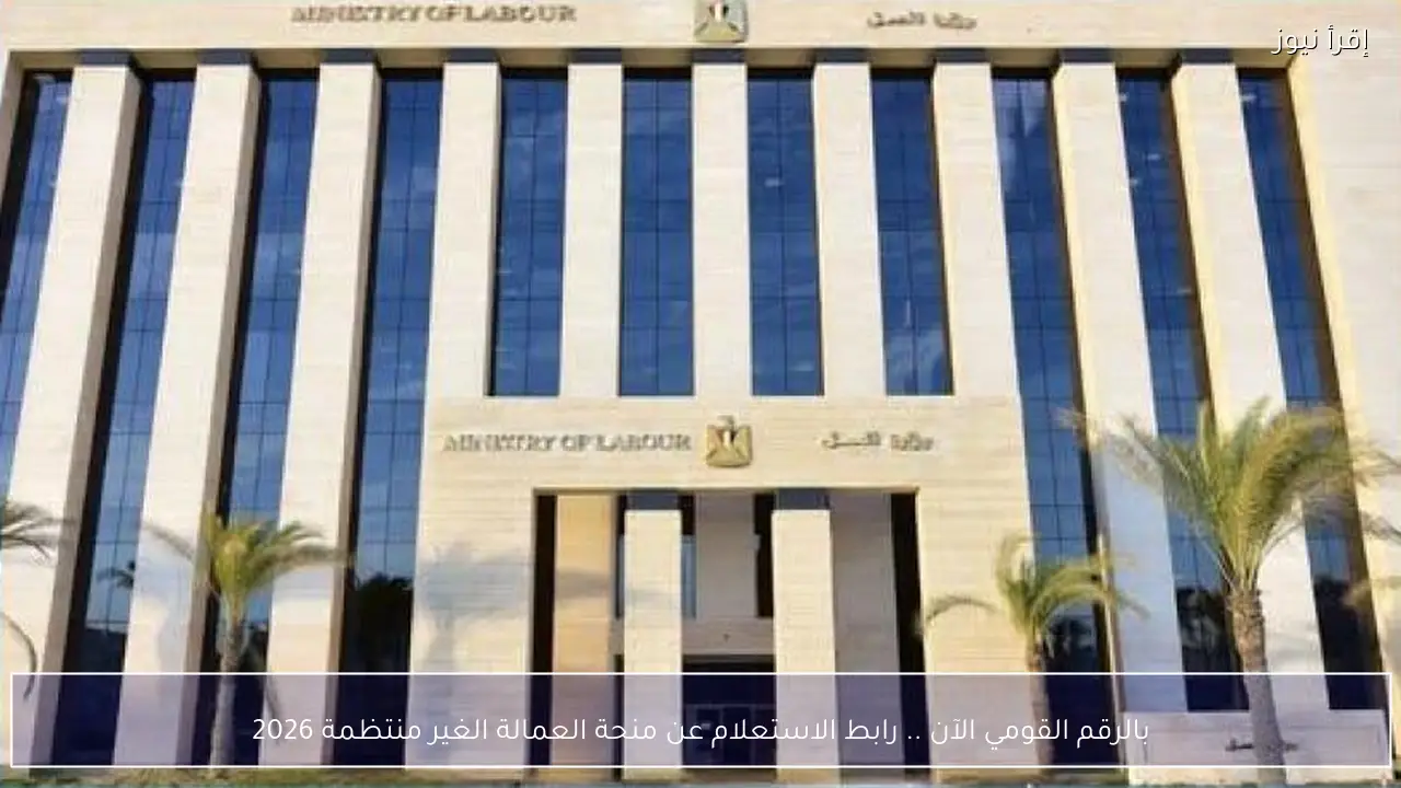 بالرقم القومي الآن .. رابط الاستعلام عن منحة العمالة الغير منتظمة 2026 بالخطوات والشروط