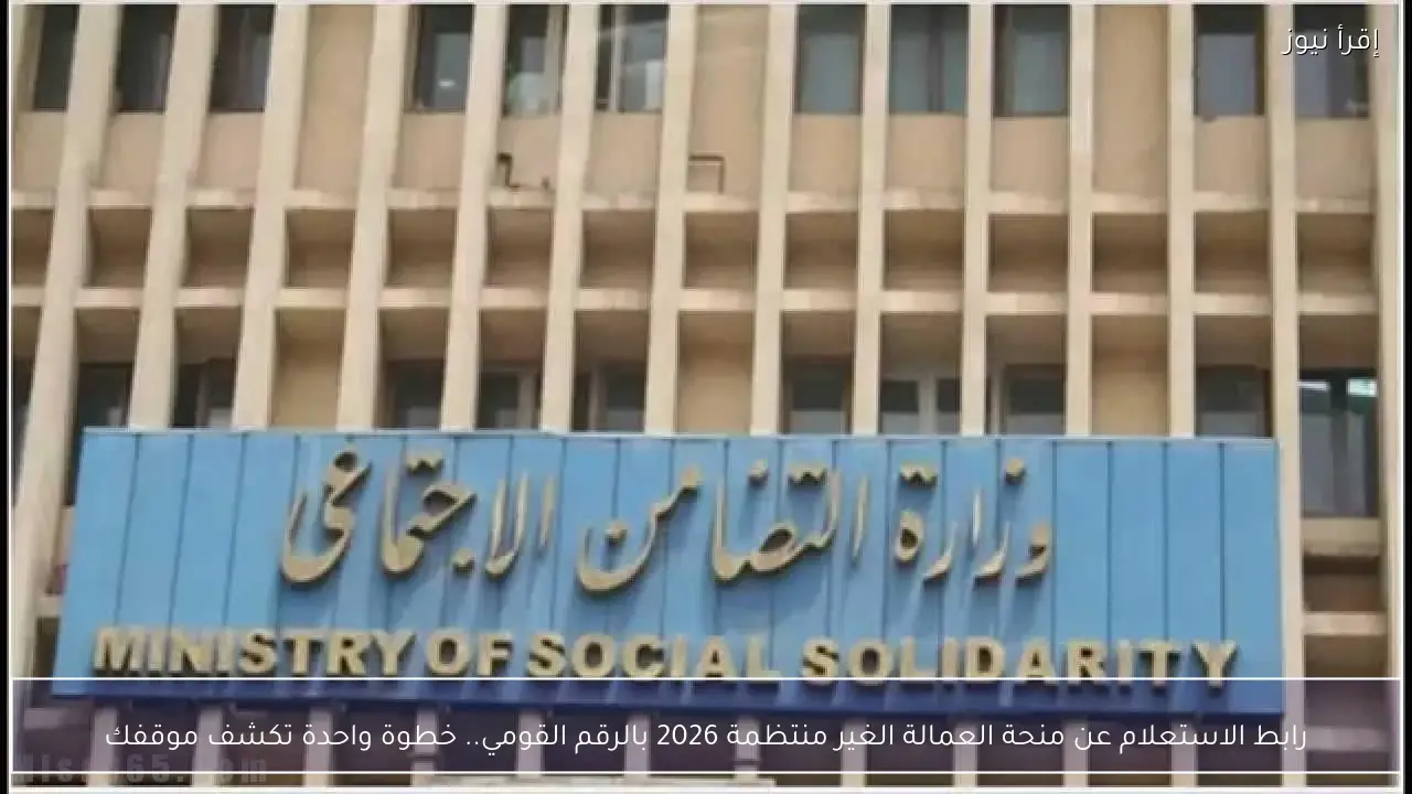 رابط الاستعلام عن منحة العمالة الغير منتظمة 2026 بالرقم القومي.. خطوة واحدة تكشف موقفك