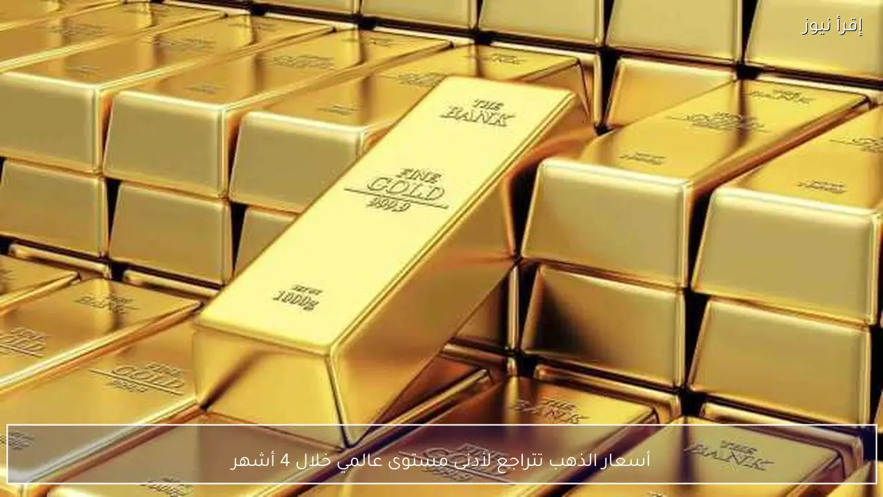 أسعار الذهب تتراجع لأدنى مستوى عالمي خلال 4 أشهر