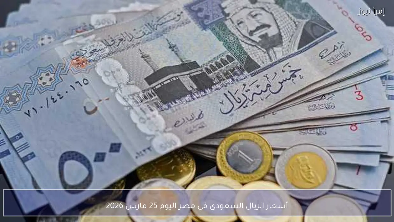 أسعار الريال السعودي في مصر اليوم 25 مارس 2026