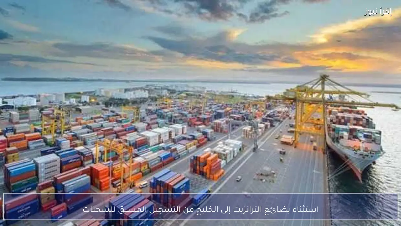 استثناء بضائع الترانزيت إلى الخليج من التسجيل المسبق للشحنات