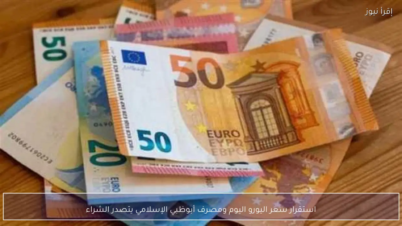 استقرار سعر اليورو اليوم ومصرف أبوظبي الإسلامي يتصدر الشراء