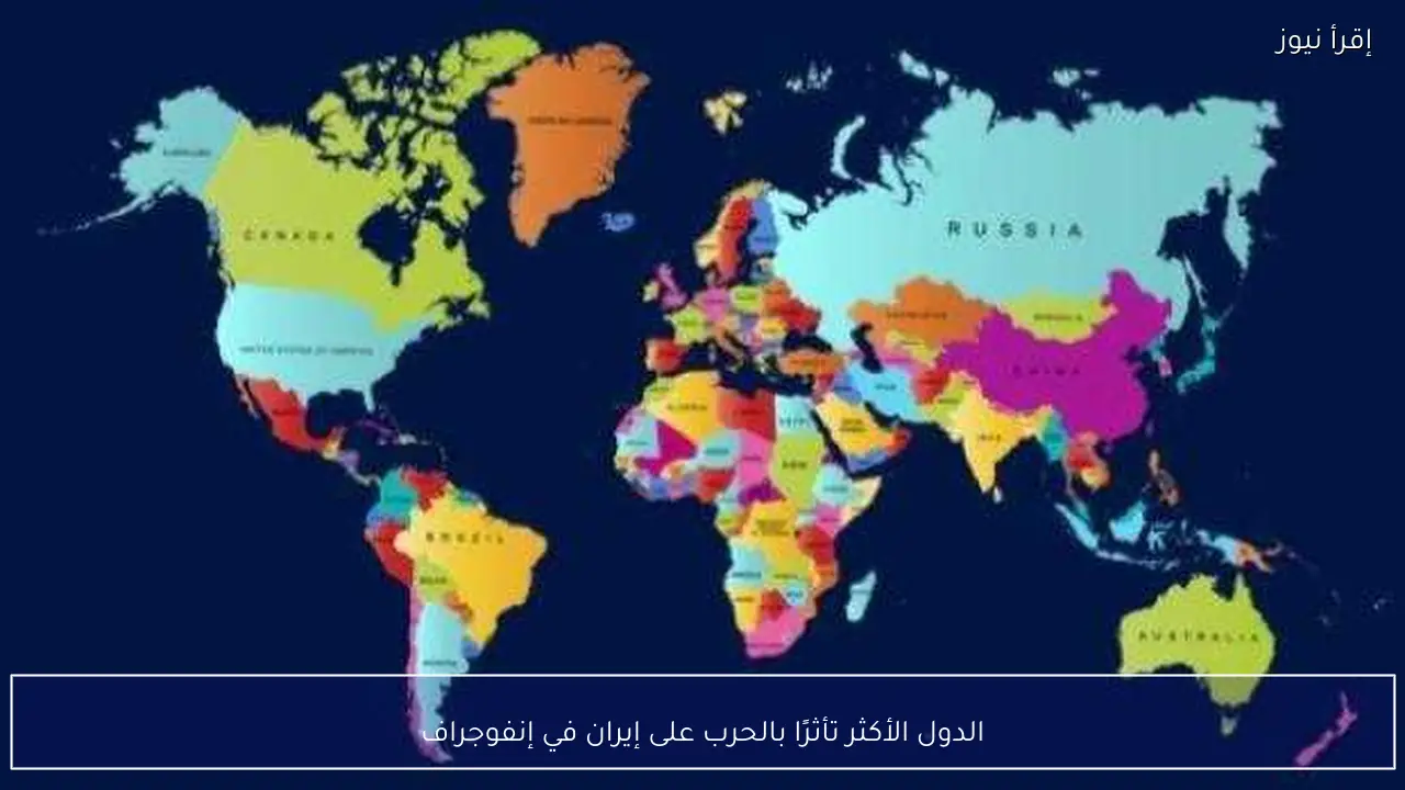 الدول الأكثر تأثرًا بالحرب على إيران في إنفوجراف