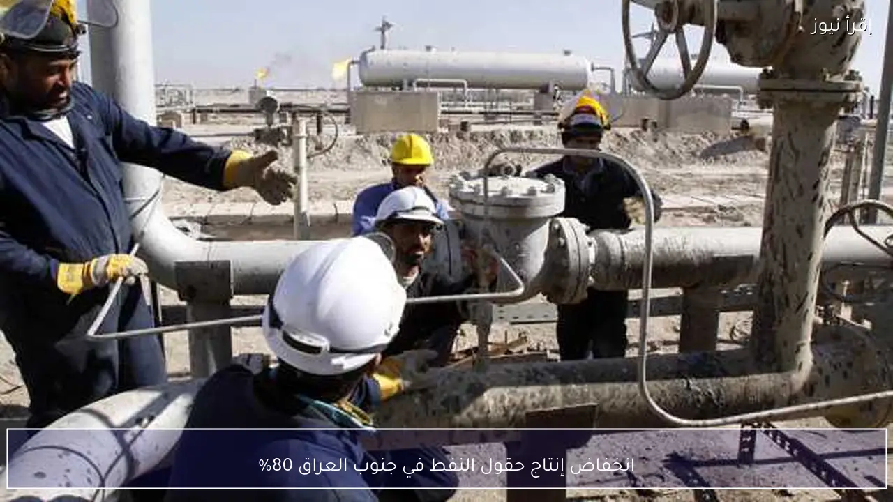 انخفاض إنتاج حقول النفط في جنوب العراق 80%