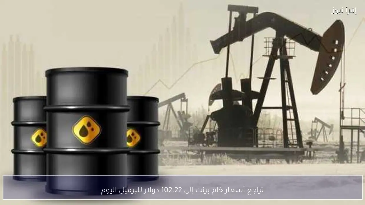 تراجع أسعار خام برنت إلى 102.22 دولار للبرميل اليوم