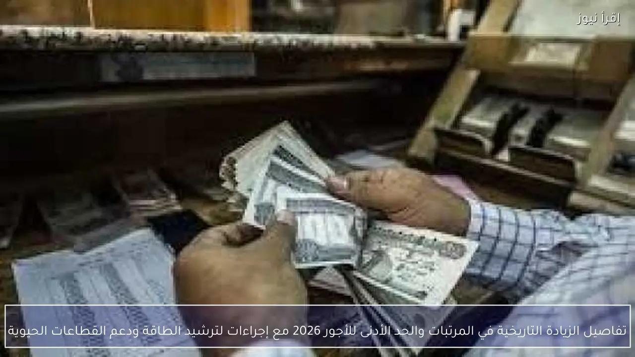 تفاصيل الزيادة التاريخية في المرتبات والحد الأدنى للأجور 2026 مع إجراءات لترشيد الطاقة ودعم القطاعات الحيوية