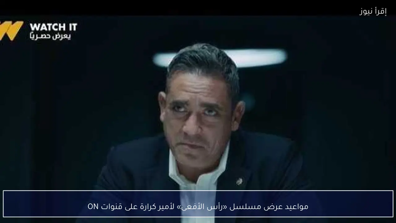 مواعيد عرض مسلسل «رأس الأفعى» لأمير كرارة على قنوات ON