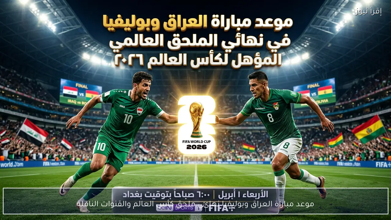 موعد مباراة العراق وبوليفيا نهائي ملحق كأس العالم والقنوات الناقلة
