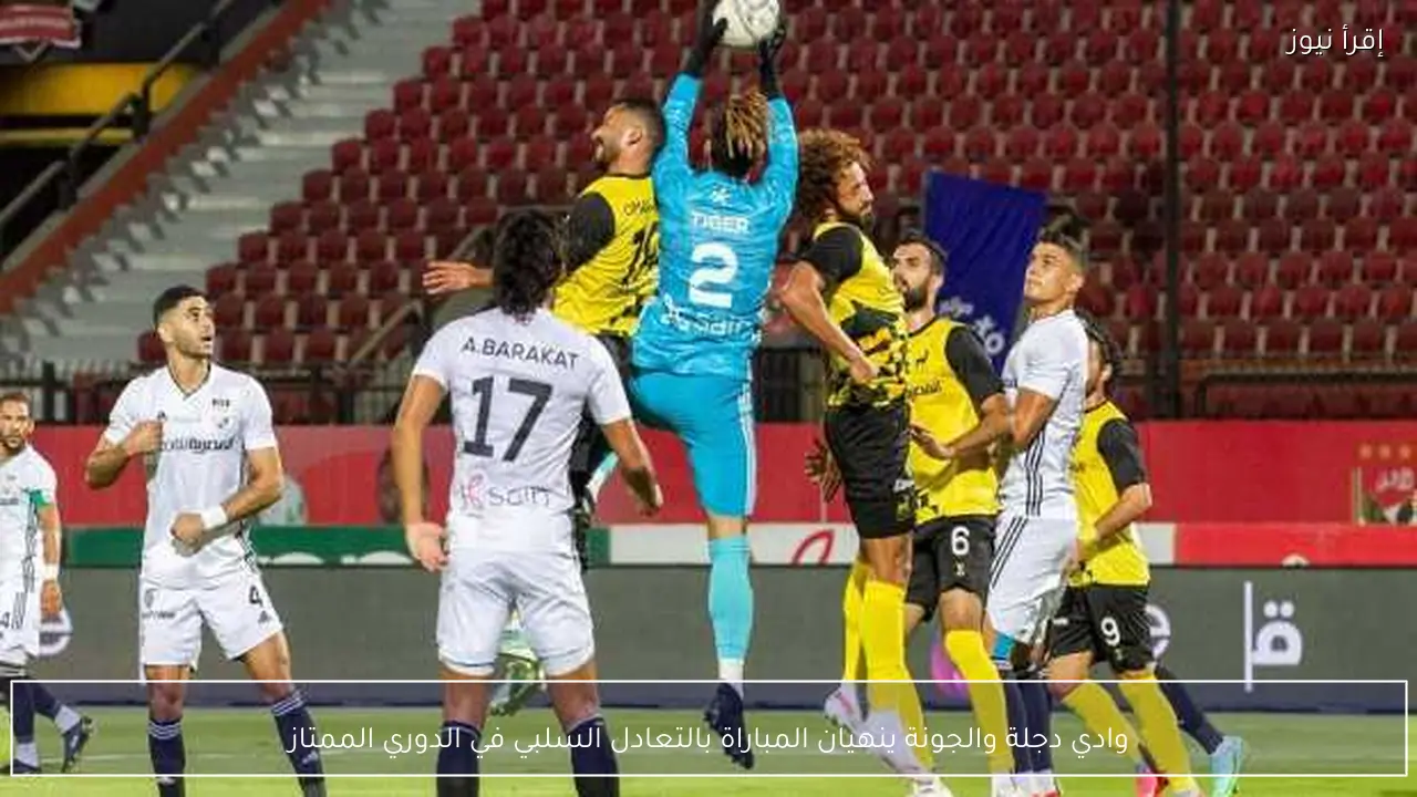 وادي دجلة والجونة ينهيان المباراة بالتعادل السلبي في الدوري الممتاز