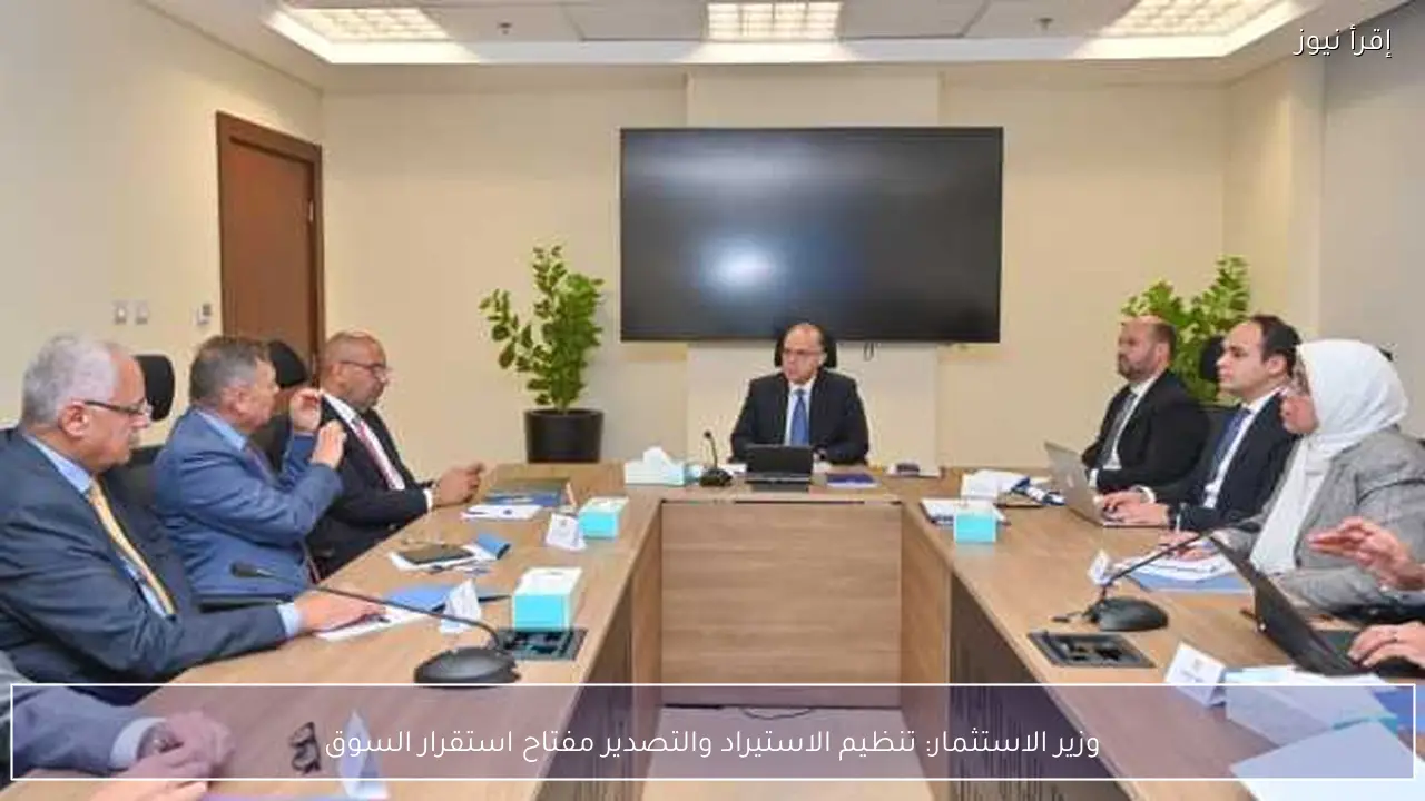 وزير الاستثمار: تنظيم الاستيراد والتصدير مفتاح استقرار السوق