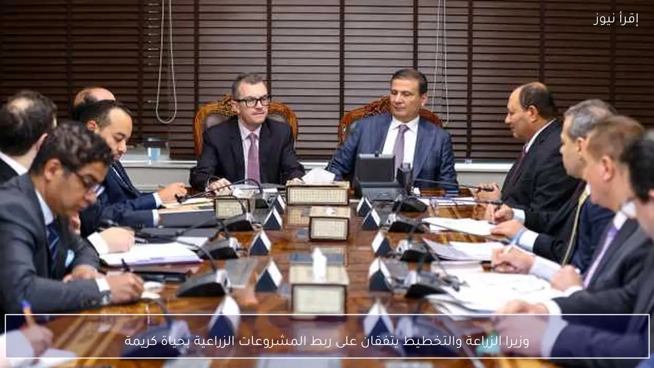 وزيرا الزراعة والتخطيط يتفقان على ربط المشروعات الزراعية بحياة كريمة