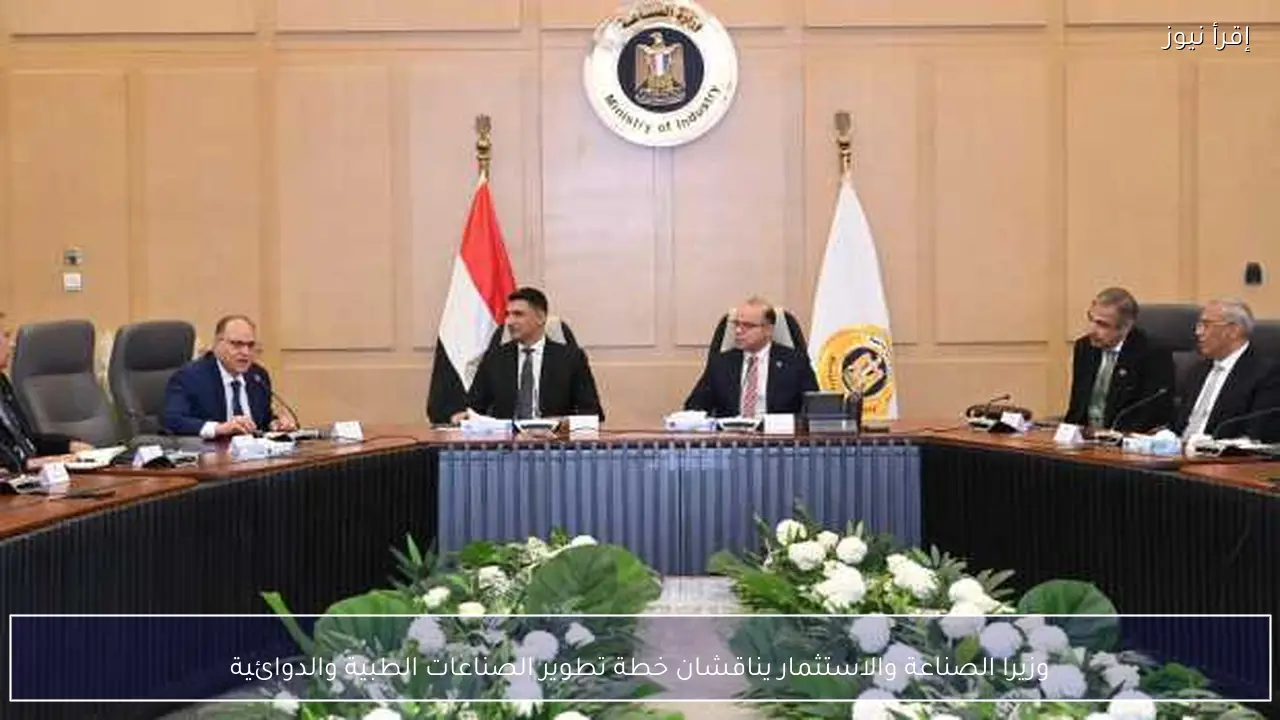 وزيرا الصناعة والاستثمار يناقشان خطة تطوير الصناعات الطبية والدوائية