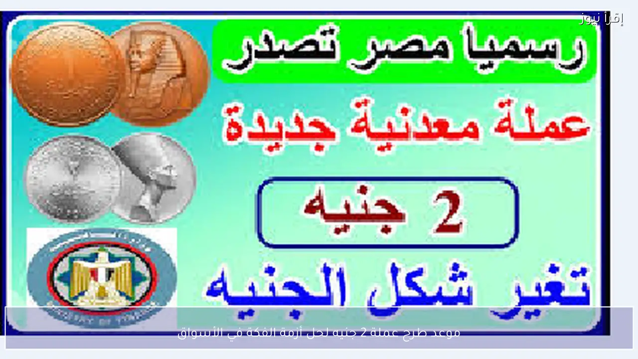 موعد طرح عملة 2 جنيه لحل أزمة الفكة في الأسواق