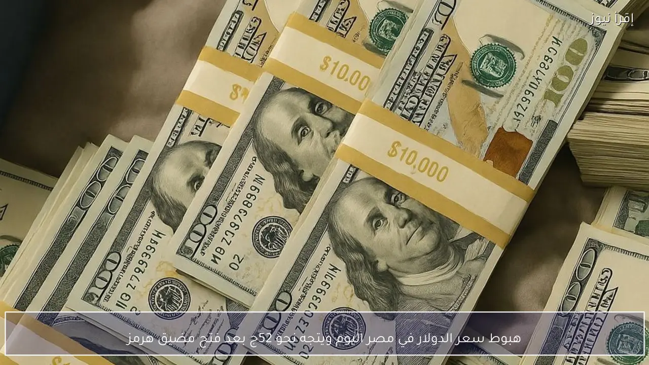 هبوط سعر الدولار في مصر اليوم ويتجه نحو 52ج بعد فتح مضيق هرمز