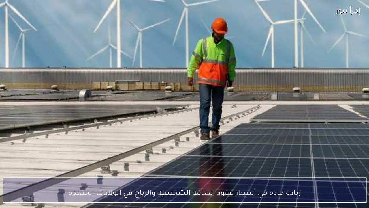 زيادة حادة في أسعار عقود الطاقة الشمسية والرياح في الولايات المتحدة