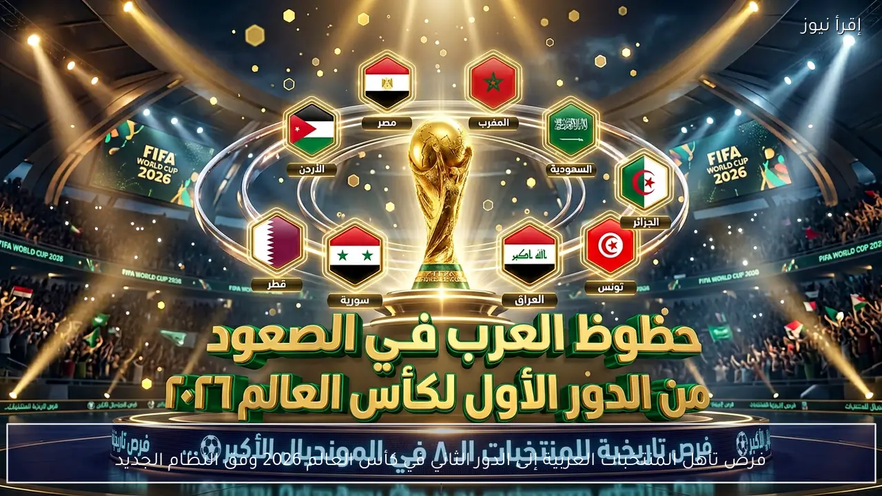 فرص تأهل المنتخبات العربية إلى الدور الثاني في كأس العالم 2026 وفق النظام الجديد