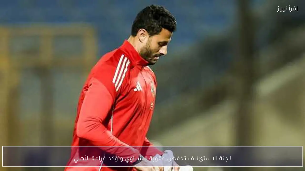 لجنة الاستئناف تخفض عقوبة الشناوي وتؤكد غرامة الأهلي