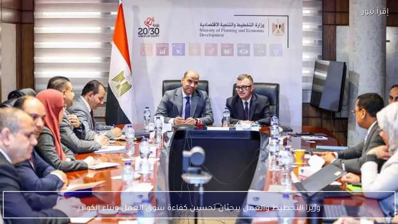 وزيرا التخطيط والعمل يبحثان تحسين كفاءة سوق العمل وبناء الكوادر