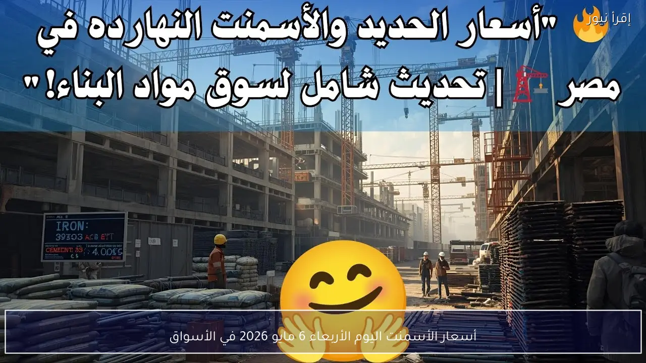 أسعار الأسمنت اليوم الأربعاء 6 مايو 2026 في الأسواق