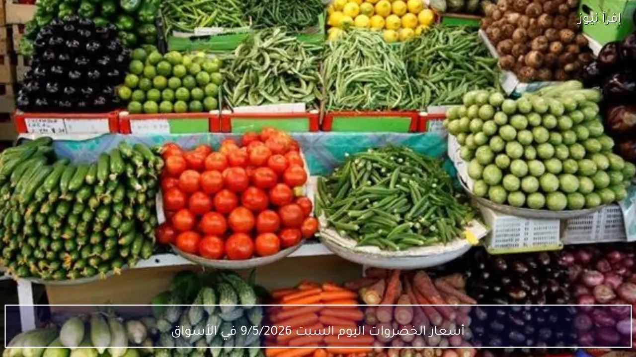 أسعار الخضروات اليوم السبت 9/5/2026 في الأسواق