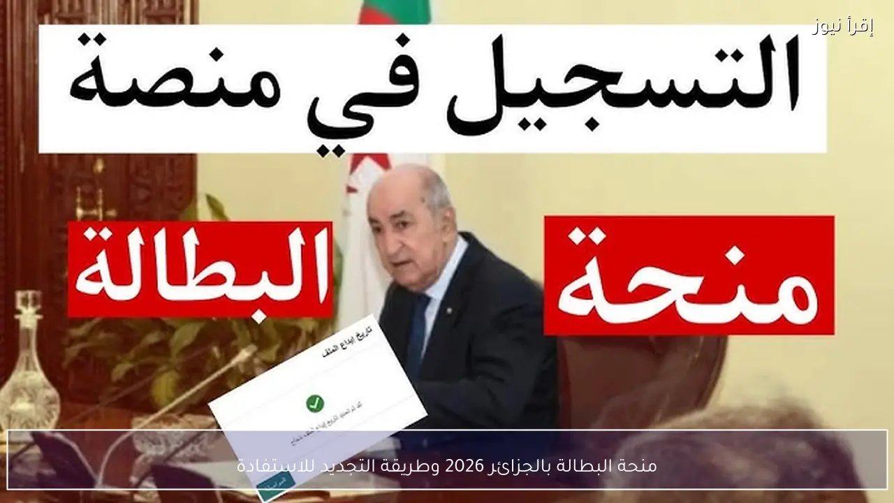 منحة البطالة بالجزائر 2026 وطريقة التجديد للاستفادة