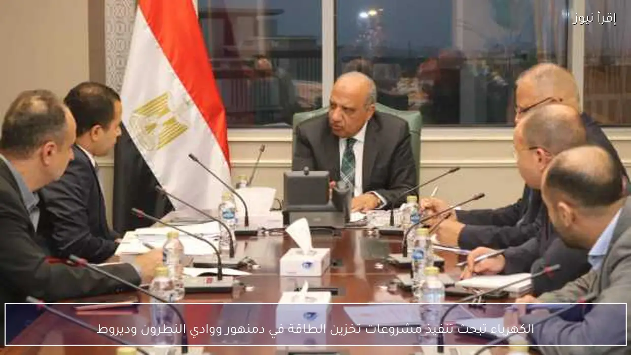 الكهرباء تبحث تنفيذ مشروعات تخزين الطاقة في دمنهور ووادي النطرون وديروط