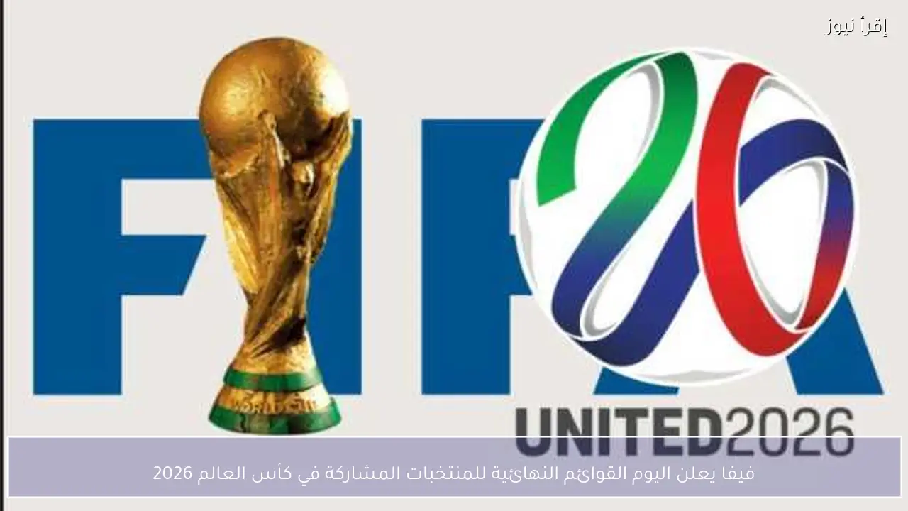 فيفا يعلن اليوم القوائم النهائية للمنتخبات المشاركة في كأس العالم 2026