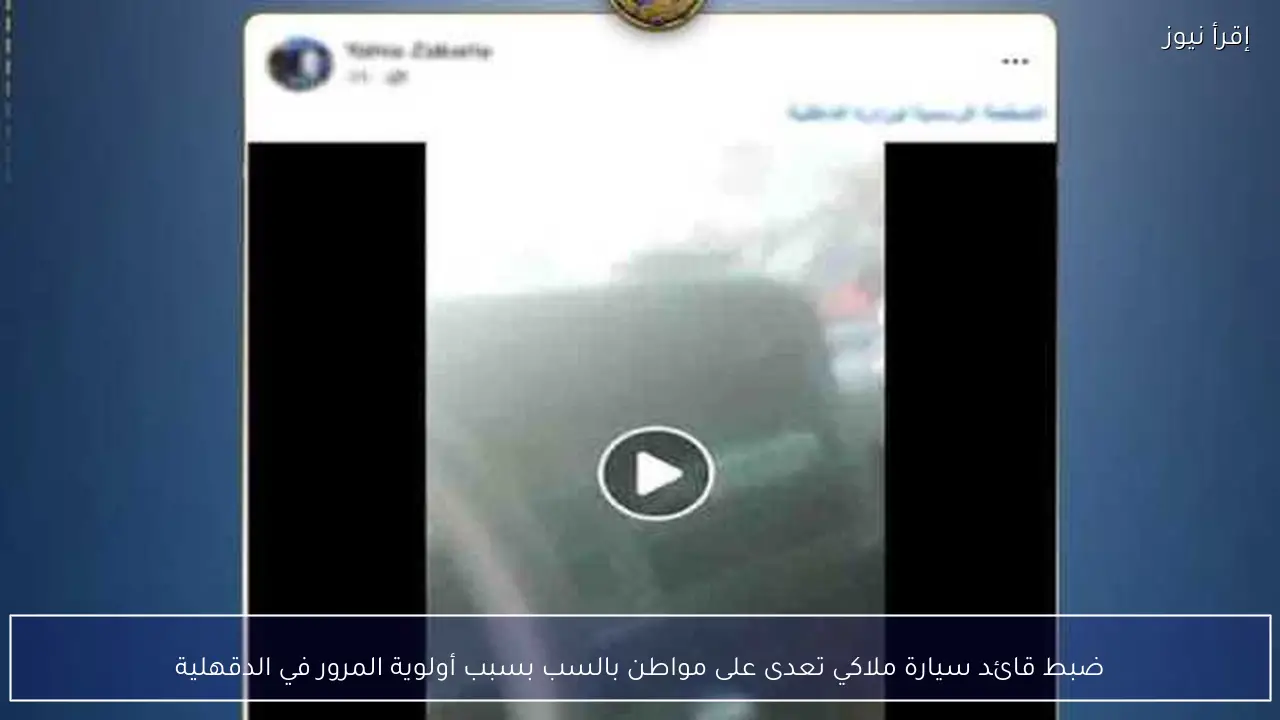 ضبط قائد سيارة ملاكي تعدى على مواطن بالسب بسبب أولوية المرور في الدقهلية